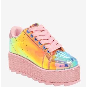 Y.R.U. Lala Mermaid Platform Sneakers Size 8